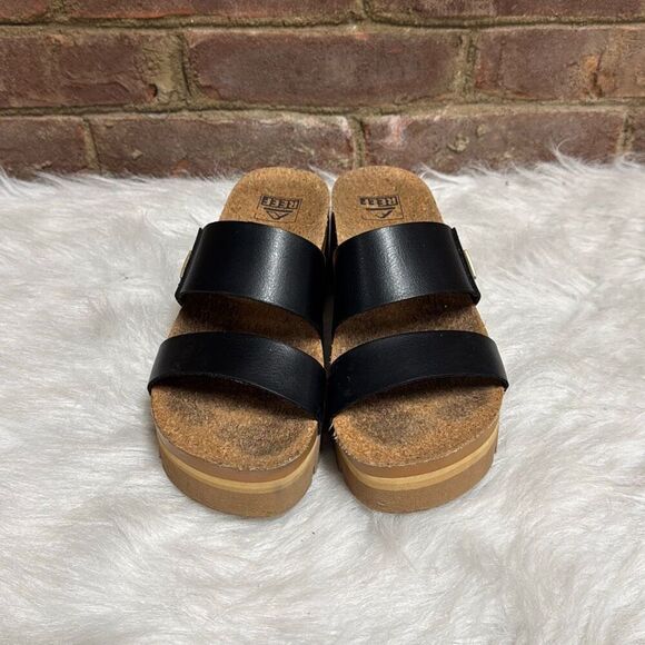 Reef Women’s Black Vista Higher Platform Sandal Size 8 - Picture 2 of 7